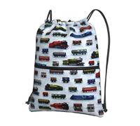 YYHWHJDE train Cars Prints Drawstring Backpack - Lightweight, Waterproof Sport Throw Cover for Gym, Travel & Everyday Essentials