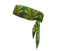 YYHWHJDE Tropical Banana Leaf Pattern Sports headscarf, sweat absorbing and breathable, motion headband, double-sided kerchief