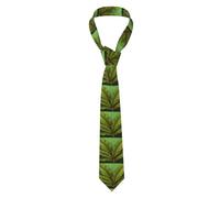 YYHWHJDE Tropical Banana Leaf Prints Men's tie classic style suit cravat suitable for holidays and work
