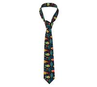 YYHWHJDE tropical fish Prints Men's tie classic style suit cravat suitable for holidays and work