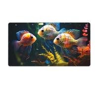 YYHWHJDE Tropical Fishes picture Large office gaming mouse pad 16 x 29.5 in : Strong adhesion and durability Thickened and anti-slip