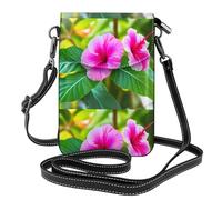 YYHWHJDE Tropical Hibiscus Flower Prints Small Leather Women'S Crossbody Flip Phone Bag, Waterproof And Durable