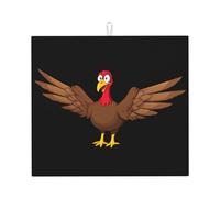 YYHWHJDE Turkey Spreading Its Wings Printed Kitchen Absorbent pad, Super Absorbent Microfiber, Oversized Anti Slip