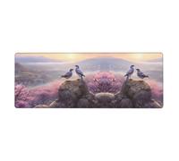 YYHWHJDE Two Birds On A Rock Picture Extra Large Mouse Pad, Computer Office Anti Slip Gaming Keyboard Thickened Version 12x31.5in
