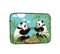 YYHWHJDE Two Cute Big Pandas Printing Portable Laptop Sleeve Case 12 inch Shockproof Bag for Men and Women Business Travel, and Office Daily Use