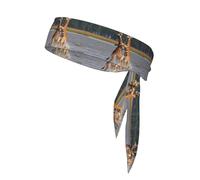 YYHWHJDE Two Giraffes Fighting Pattern Sports Double-Sided Headscarf Quick Drying, Moisture Wicking for Women, Girls, and Men