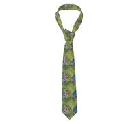 YYHWHJDE Two Moths Pattern Men's Necktie for Business, Daily Wear, Work, Birthdays, Weddings, Parties, Banquets Easy Care 57X3.1 In