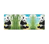 YYHWHJDE Two Panda Eating Bamboo Pattern Extra Large Mouse Pad Strong Adhesion, Durable, Precise Locking Edge 12x31.5in