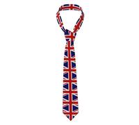 YYHWHJDE UK Flag Pattern Men's tie classic style suit cravat suitable for holidays and work