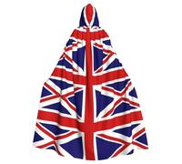 YYHWHJDE UK Flag Printing Halloween Adult Hooded Cloak for Parties and Costume Events