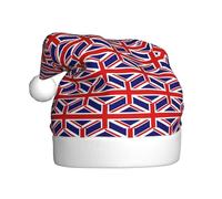 YYHWHJDE UK Flag Prints Christmas Hat for Adult for men and women clothing headband for festive occasions