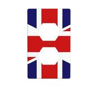 YYHWHJDE UK Flag Prints Double Socket Wall Panel Decorative for Residential and Commercial Areas 4.5x2.76in