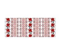 YYHWHJDE Ukrainian Embroidery Style Rose Mouse Pad 12x31.5in