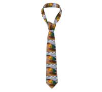 YYHWHJDE Umbrella By The Sea Pattern Men's Necktie for Business, Daily Wear, Work, Birthdays, Weddings, Parties, Banquets Easy Care 57X3.1 In