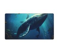 YYHWHJDE Undersea whale picture Large office gaming mouse pad 16 x 29.5 in : Strong adhesion and durability Thickened and anti-slip