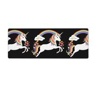 YYHWHJDE Unicorns Across The Rainbow Prints Extra Large Mouse Pad Strong Adhesion, Durable, Precise Locking Edge 12x31.5in