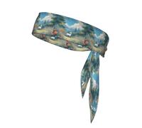 YYHWHJDE Unicorns in the distance Prints Sports Double-Sided Headscarf for Women and Men Adjustable for All Head Circumferences