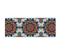 YYHWHJDE Unique Leaf Flower Meditation Tribal Prints Mouse Pad 12x31.5in