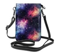 YYHWHJDE Universe Galaxy Outer Space Prints Small Leather Women'S Crossbody Flip Phone Bag, Waterproof And Durable