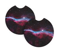 YYHWHJDE Universe Galaxy Prints Car Cup Coasters 2-Pack - The Thoughtful Gift for New Drivers & Road Trip Lovers - High-Grade Neoprene Protection & Style