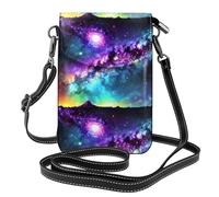YYHWHJDE Universe Galaxy Star Space Prints Small Leather Women'S Crossbody Flip Phone Bag, Waterproof And Durable