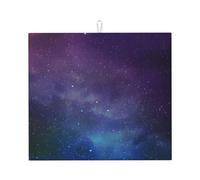 YYHWHJDE Universe with Stars and Galaxy Interstellar Prints Kitchen Drying Mat - Absorbent Dish Throw, Non-Slip Countertop Layer with Vibrant Prints, Ideal for Housewarming