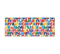YYHWHJDE Upper And Lower Case Letters Pattern Extra Large Mouse Pad, Computer Office Anti Slip Gaming Keyboard Thickened Version 12x31.5in