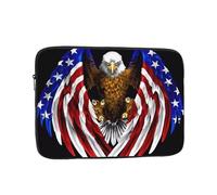 YYHWHJDE USA Flag Patriotic Eagle Prints Protective Shockproof Portable Laptop Sleeve Case 13 inch for Men and Women Business Travel, and Office Daily Use