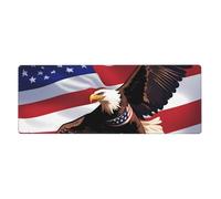 YYHWHJDE Usa Patriotic Eagle With American Flag Pattern Extra Large Mouse Pad, Computer Office Anti Slip Gaming Keyboard Thickened Version 12x31.5in