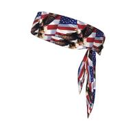 YYHWHJDE USA Patriotic Eagle with American Flag Pattern Sports headscarf, sweat absorbing and breathable, motion headband, double-sided kerchief