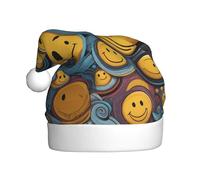 YYHWHJDE Various smiley faces Prints Christmas Hat for Adult for men and women clothing headband for festive occasions