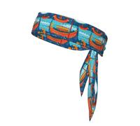 YYHWHJDE vikings boat Pattern Sports headscarf, sweat absorbing and breathable, motion headband, double-sided kerchief