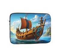 YYHWHJDE Vikings Boat Printing Portable Laptop Sleeve Case 12 inch Shockproof Bag for Men and Women Business Travel, and Office Daily Use