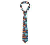YYHWHJDE vikings boat Prints Men's tie classic style suit cravat suitable for holidays and work