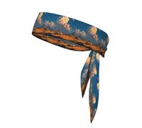 YYHWHJDE Village on the prairie Prints Sports Double-Sided Headscarf for Women and Men Adjustable for All Head Circumferences