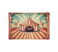 YYHWHJDE Vintage Circus Background Prints Placemats Set of 6 12x18in - Durable Table Layers with Heat Resistance & Customizable Prints
