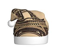 YYHWHJDE vintage paris eiffel tower butterfly Printing Christmas Hat Durable for Adult for Halloween, Christmas, New Year