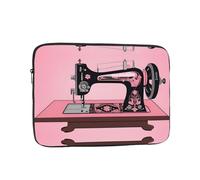 YYHWHJDE Vintage Pink Sewing Machine Prints Protective Shockproof Portable Laptop Sleeve Case 10 inch for Men and Women Business Travel, and Office Daily Use