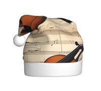 YYHWHJDE Violin Sheet Music Prints Christmas Hat for Adult Making It a Fun and Durable Gift for Men and Women