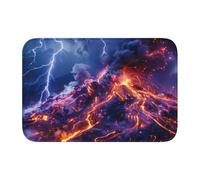 YYHWHJDE Volcanic Lava Picture Anti Slip and Thickened Floor mat Suitable for bathrooms, bedrooms, Washable Carpet Floor mats 16X24 in