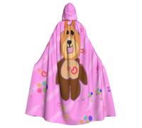YYHWHJDE walking cartoon bear Pattern Halloween Adult Hooded Cloak for various party and carnival settings