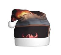 YYHWHJDE Wall Breaking Demon Prints Christmas Hat for Adult Making It a Fun and Durable Gift for Men and Women