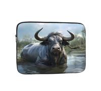 YYHWHJDE Water Buffalo Picture Shockproof Portable Laptop Sleeve Case 17 inch for Men and Women Business Travel, School, and Office Daily Use