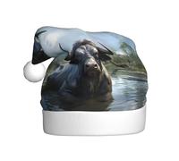 YYHWHJDE Water Buffalo Prints Christmas Hat for Adult quality accessory soft, lightweight, and fluffy
