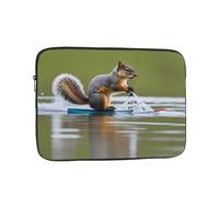 YYHWHJDE Water Skiing Fox Squirrel Prints Protective Shockproof Portable Laptop Sleeve Case 10 inch for Men and Women Business Travel, and Office Daily Use