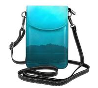 YYHWHJDE Waterfront Willow Picture Ladies' mobile phone with leather foreskin, crossbody flip cover, small adjustable shoulder strap