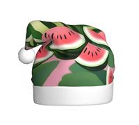 YYHWHJDE Watermelon in midsummer Prints Christmas Hat for Adult quality festive accessory crafted soft, lightweight
