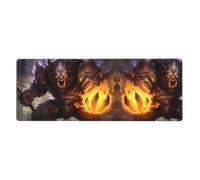 YYHWHJDE Werewolf with Flame Prints Extra Large Mouse pad Mousepad Computer Office Gaming Keyboard Thickened Version 12x31.5in
