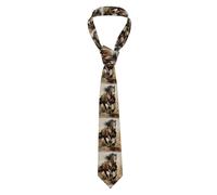 YYHWHJDE Western Horse Prints Men's tie classic style suit cravat suitable for holidays and work