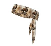 YYHWHJDE Western Horse Prints Sports Double-Sided Headscarf for Women and Men Adjustable for All Head Circumferences